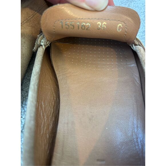 EUC GUCCI Suede bamboo horsebit driving loafer, tan, Sz 36 $1,050 - Picture 4 of 10